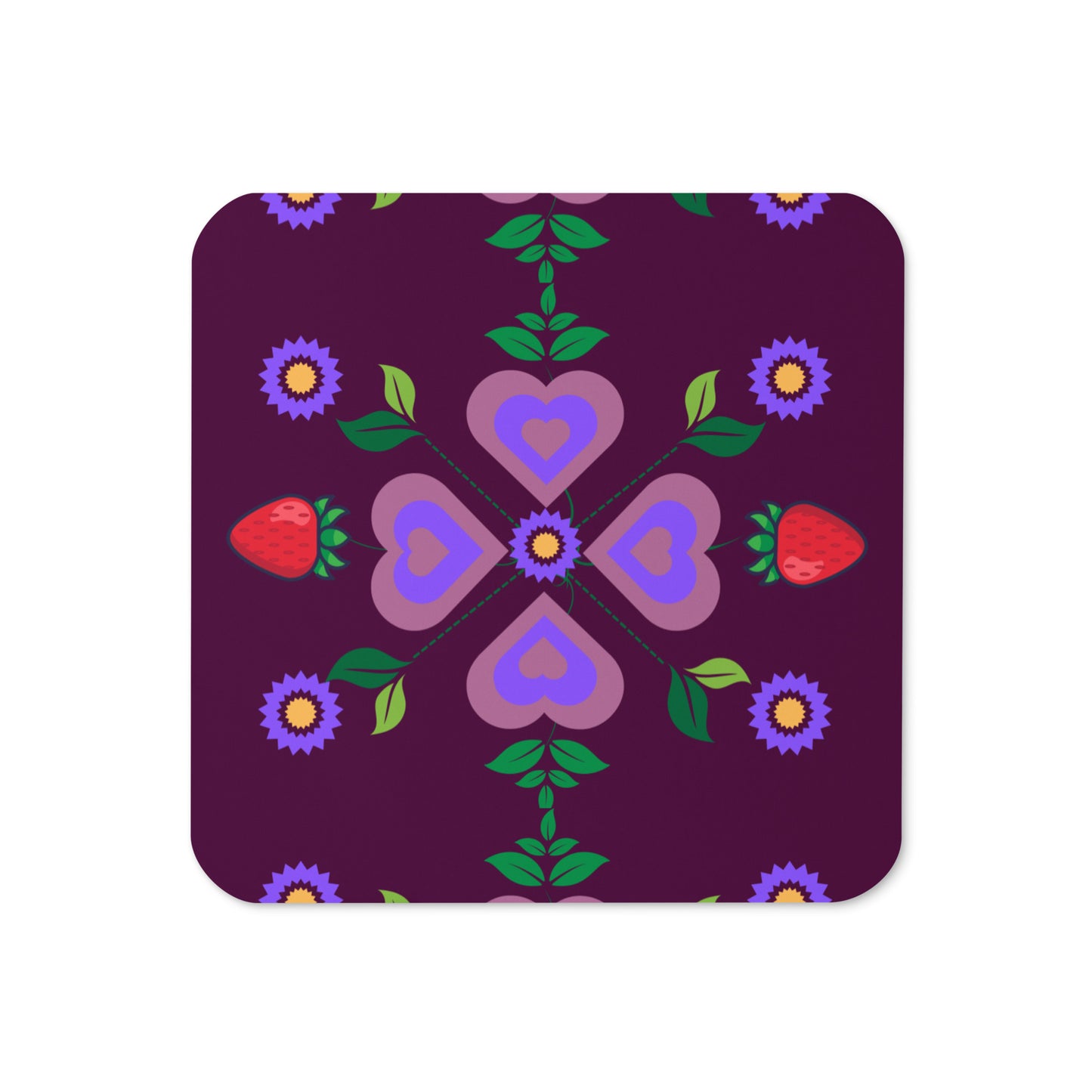 Haud pattern Cork-back coaster
